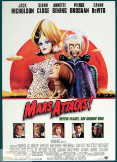 MARS ATTACKS Original Movie Poster SF