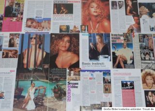 SHARON STONE CLIPPINGS COLLECTION 60 TEILE/PARTS POSTER BERICHTE SEXY