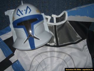 Star Wars Clone Trooper Kostüm Captain Rex Anzug + Maske 1x getragen