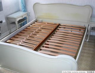 Ehebett Bett Doppelbett Chippendale mit Nachtkommoden 160 x 200