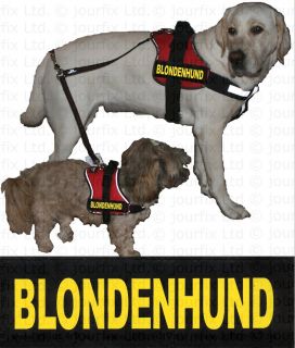 BLONDENHUND 1x Logo klein gelb für Julius K9® Hundegeschirr Geschirr