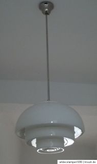 Deckenlampe Art Deco Lampe Bauhaus  Sistra getreppte Form  Chrom um