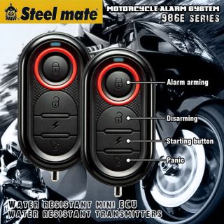 NEW STEELMATE Motorcycle Bike Alarm Remote Engine Start