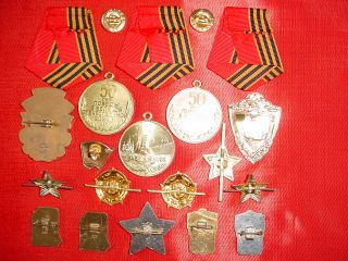 KONVOLUT 21 Teil Orden Abzeichen Russland Sammlung Russia Medal