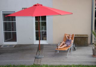 Sonnenschirm M33 Gartenschirm, Holz, 3m oder 3,5m