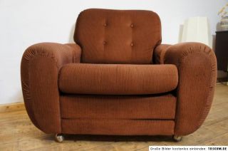 70er Jahre Cord Lounge Sessel Arm Chair Loungesessel Panton Ära