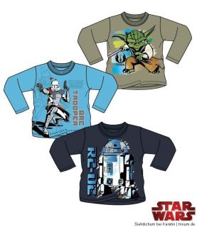 Star Wars Shirt Sweatshirt langarm Gr. 104/110/116/128/140 NEU