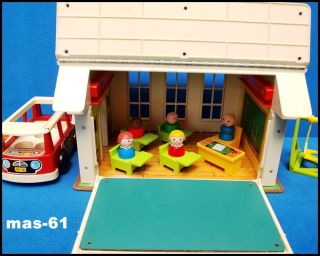 FISHER PRICE PLAY FAMILY SCHOOL 923 HAUS SCHULE VINTAGE LITTLE PEOPLE