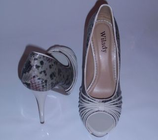 Damen High Heels Pumps Schuhe (Schlangen Leder Optik)   Neu OVP