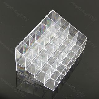 Clear Trapezoid Lipstick Makeup Display Holder Case Cosmetic Organizer