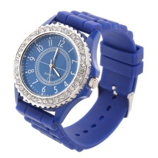 Stylish Jelly Crystal Silicone Watch Sports Unisex Quartz WristWatches