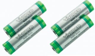 Vivanco PACK 4x AA Akku Batterie wiederaufladbar NiMH 2100 mAh