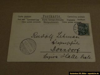 AK Postkarte mit Kleeduft gelaufen 1902 Donndorf gestempelt