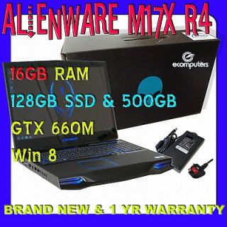 Dell Alienware M17x R4 3.4 i7, 16GB,128GB SSD GTX 660M,FULL HD, WIN 8