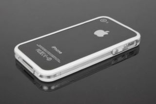 Original iGard iPhone 4/4S White Line Design Bumper Case Schutzhülle