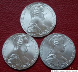 Österreich 3 x Maria Theresia Taler   1780   NP   84 g Silber