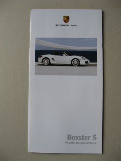 Prospekt Porsche Boxster 987 S Design Edition 2 Modell 2009 deutsch