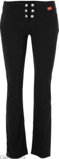 Ladies Black Stretch Womens Hipster Trousers Sizes 6 16