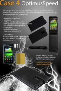 LG Optimus P990 Hülle Case Schutzhülle Cover Tasche + Schutzfolie