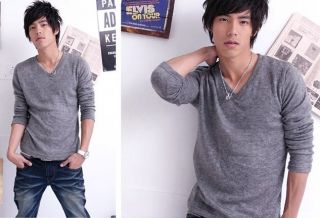 GK5257 New Fashion Korean style mens Long Sleeve Casual T Shirt