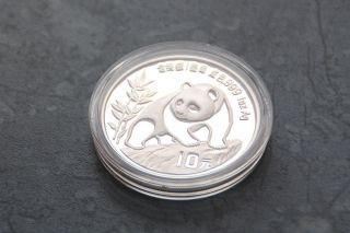 China 10 Yuan 1990 st , 1 oz. Ag.0,999 ** Panda ** RAR