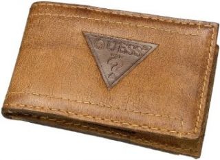 Guess Mens Prescott Front Pocket Wallet,Tan,One Size