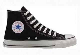 Star Hi Top Black Canvas Shoes with Extra Pair of White Laces Shoes