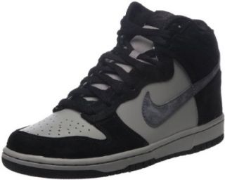 Black/Gray Suede Swoosh Hi Fashion Sneakers Men Shoes (8.5) Shoes