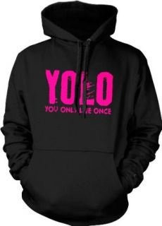 YOLO, Neon Pink Design, You Only Live Once Mens Sweatshirt