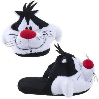 The Cat Face Mens Plush Slippers (Large (Mens 10   11)) Shoes