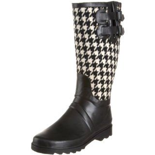 com Chooka Womens Woven Houndstooth Boot,Black/White,10 M US Shoes
