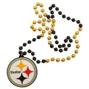 Pittsburgh Steelers NFL Bead Necklace with Team Medallion