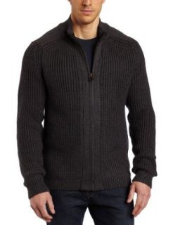 Earnest Sewn Mens Zip Front Sweater Jacket, Granite Mel, 3