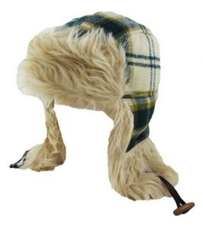 Goorin Brothers Moose Navy Plaid Trooper Hat/Cap with Ear