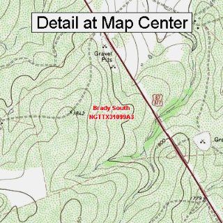 USGS Topographic Quadrangle Map   Brady South, Texas