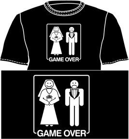 Game Over Funny Marriage T Shirt Select Shirt Size Medium