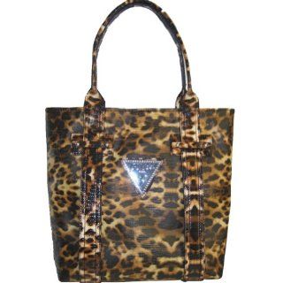 com Guess Rhinestones Karina Animal Print Leopard Tote Handbag Shoes