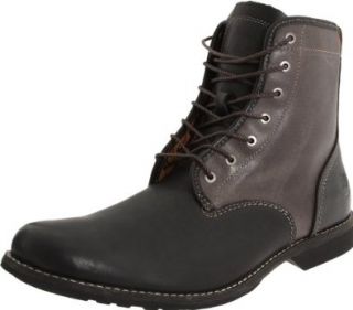 Earthkeeper City Zip Lace Up Boot,Black With Grey,7.5 M US Shoes
