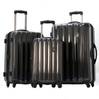 Olympia Luggage Titan 3 Piece Spinner Hardside Set, Black