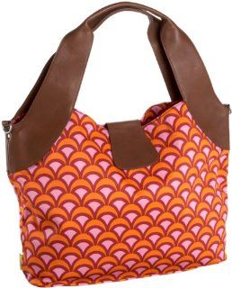 Amy Butler Wildflower Diaper Bag,Fountains Tangerine,one size Shoes