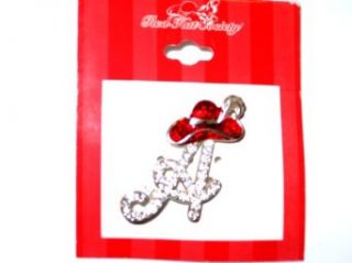 Red Hat Society Rhinestone Initial A Pin Clothing