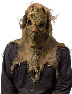Scary Halloween Scarecrow Masks Tan Clothing