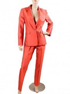 Michael Kors Suit   Red Silk Shantung Pant Suit US8