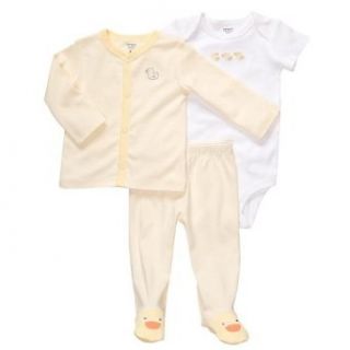 Carters 3 Piece Footed Essentials   Yellow Ducky Yellow 9