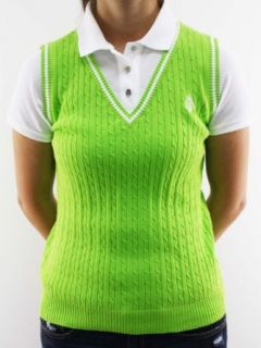 Polo Ralph Lauren Womens Green Golf Sweater Shirt w