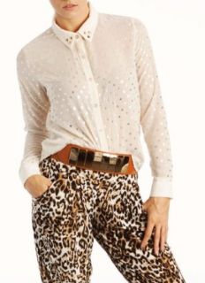 metallic polka dot blouse SM CREAM Clothing