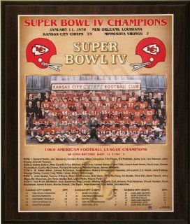 1969 Kansas City Chiefs Super Bowl Champions Healy Plaque