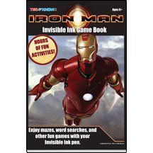 Marvel Iron Man Invisible Ink Game Book by Lee