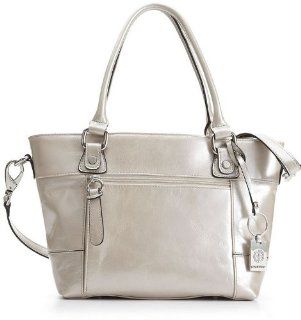 Leather Satchel Handbag Purse ~ Pearlized Ginger In Color Shoes