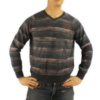 Mens Billabong Gray V Neck Pullover Fleece Sweatshirt   M